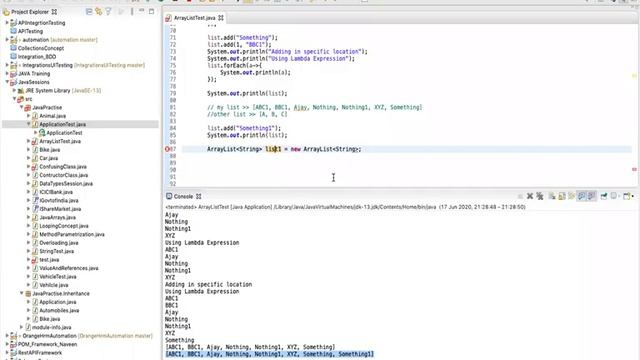Collections - ArrayList in JAVA смотреть онлайн