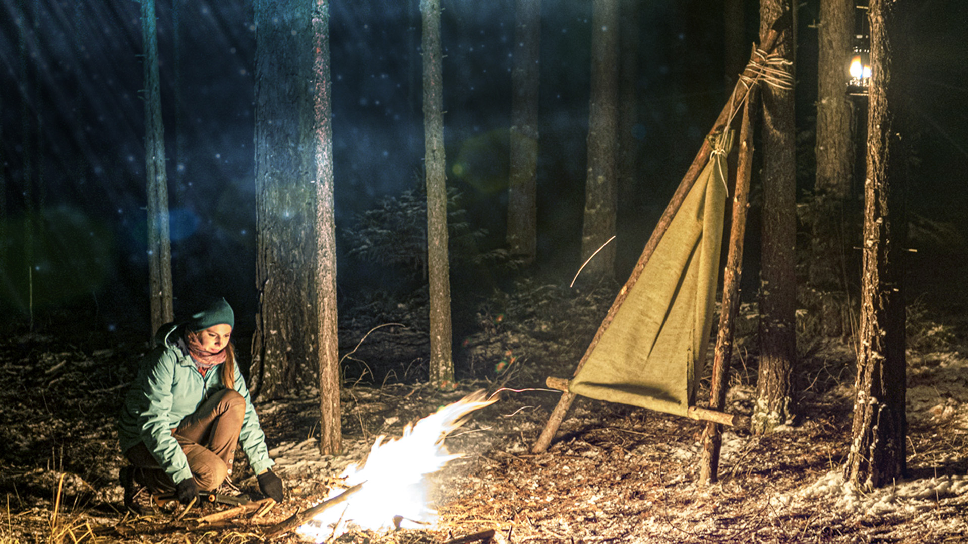 Прогулка по вечернему лесу, бушкрафт лагерь, вкусная еда на костре