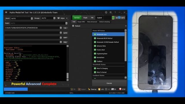 MT6765 New Security Connect Brom Mode By HYDRA TOOL