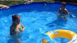 Купаемся в бассейне!!!Каркасный бассейн Jilong 360 x 76 см