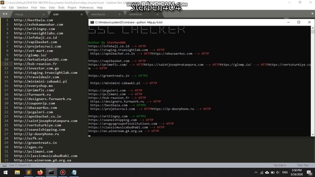 Mass SSL Checker By Sterben404 ( Python ) смотреть онлайн