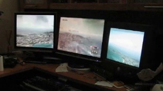 HAWX on multiple monitors with Software Triplehead (SoftTH) смотреть онлайн