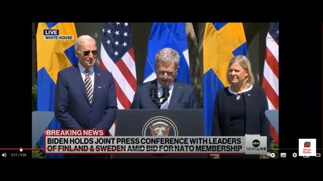 Bodylanguage: Joe Biden, Magdalena Andersson, Sauli Niinistö - NATO Press Meeting смотреть онлайн