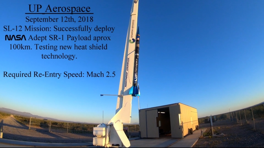 Очередная встреча ракеты SpaceLoft–12 (12.09.2018 г) от UP Aerospace, Lnc. (NASA) C Куполом Земли!😲