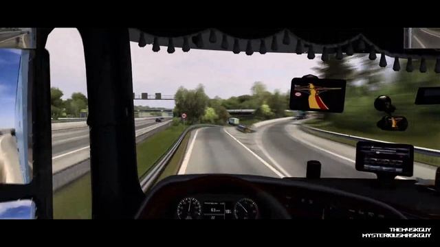 Euro Truck Simulator 2 - Mercedes Actros 1865 - Timelapse Stuttgart to Wiesbaden смотреть онлайн