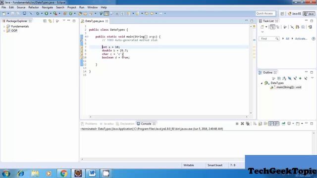 java fundamental: 06 Commonly used Data-types смотреть онлайн