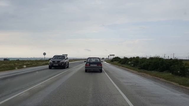 Крым. Ливень за ливнем. Дорога Саки Евпатория, ремонт дороги! смотреть онлайн