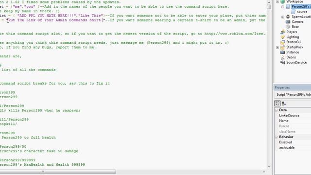 ROBLOX:How To Use Admin Commands Person299 смотреть онлайн
