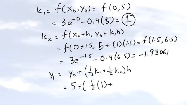 Chapter 08.03 Runge Kutta Second Order Method of Solving Ordinary Differential Equations - Example смотреть онлайн