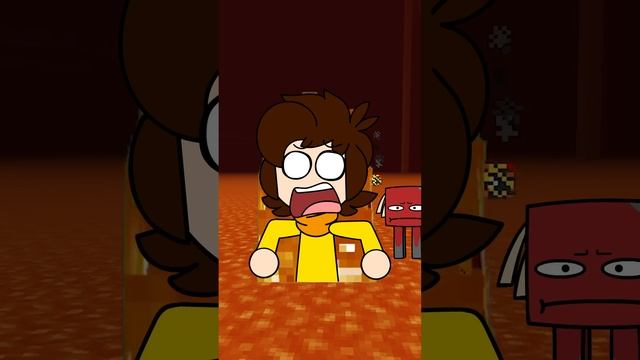 Exploring the Nether in Minecraft (Animated #shorts) смотреть онлайн