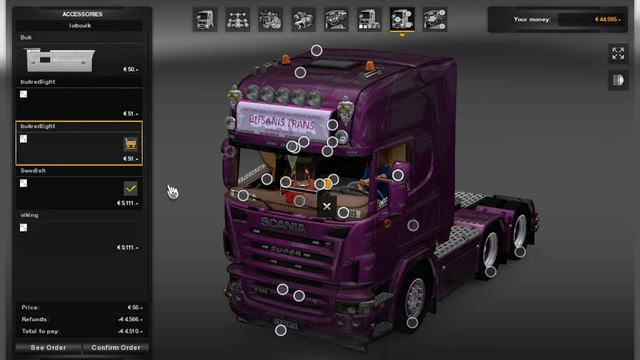 Euro truck Simulator 2 My scania R2008 V8 R500 by 50k смотреть онлайн