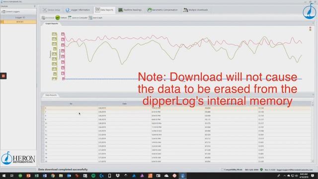 Heron Instruments dipperLog Data Download смотреть онлайн