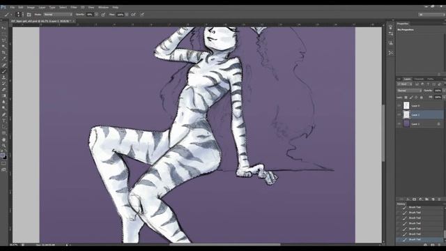 Photoshop Tutorial - How to color a character on the computer смотреть онлайн