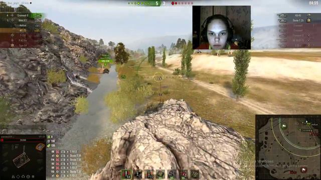 Школьница в World of Tanks: вылазка на МТ25. Шесть минут игры с 25HP!! смотреть онлайн