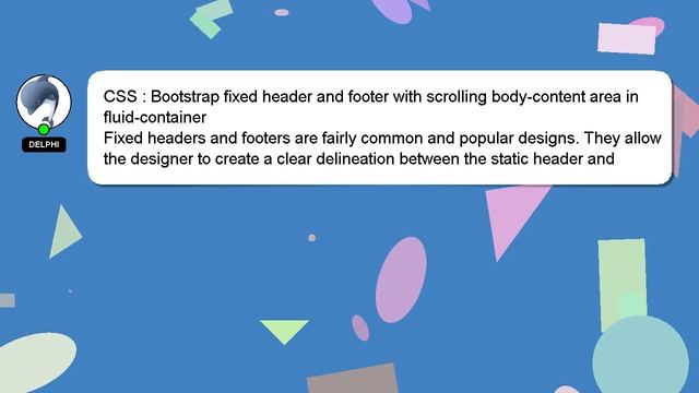 CSS : Bootstrap fixed header and footer with scrolling body-content area in fluid-container смотреть онлайн