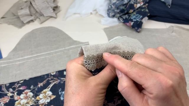 Шью летнее пальто из льна и хлопка. Много ручной работы. смотреть онлайн