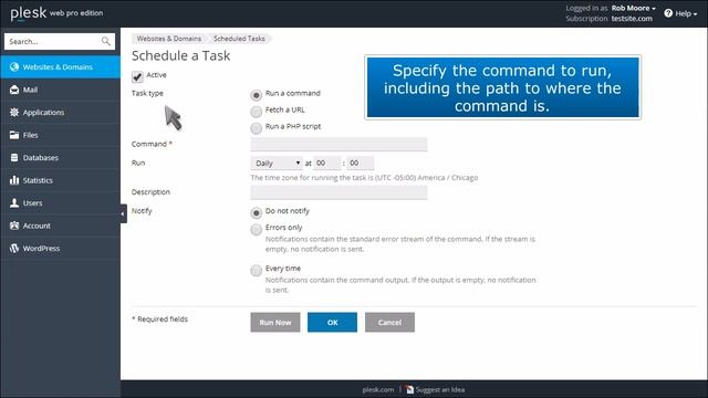 How to setup scheduled tasks in Plesk? смотреть онлайн
