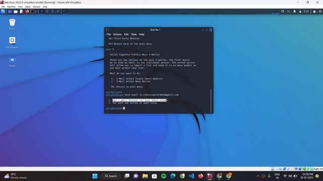 Mass Mailer Attack using Social Engineering Toolkit#socialengineering #massmailer #kalilinux смотреть онлайн