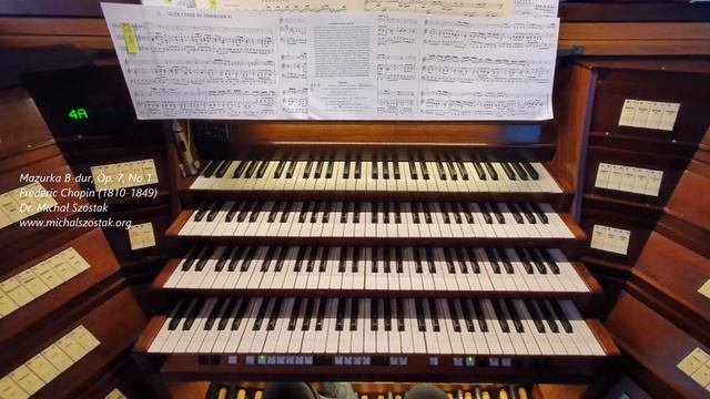 Mazurka B-dur, Op. 7, No 1, Frédéric Chopin - Dr Michał Szostak, organ смотреть онлайн
