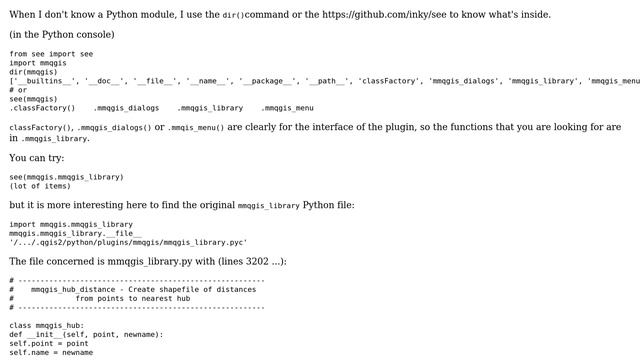 GIS: Using MMQGIS plugin through Python console? смотреть онлайн