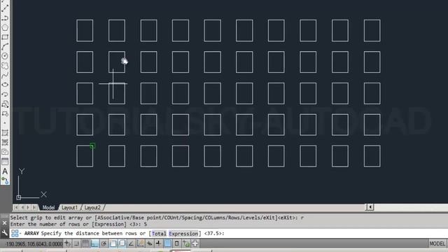 AutoCAD-10 (Mirror, Array) смотреть онлайн