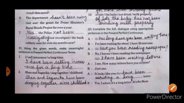 Class 8th Present Perfect Continuous Tense смотреть онлайн