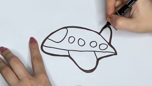Как нарисовать САМОЛЕТ очень легко | Урок рисования для детей за 1 мин! How to draw a plane for kid смотреть онлайн