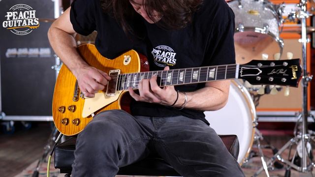 No Talking...Just Tones | Gibson Custom Murphy Lab '59 Les Paul HP Top Lemon Burst Ultra Light Aged смотреть онлайн