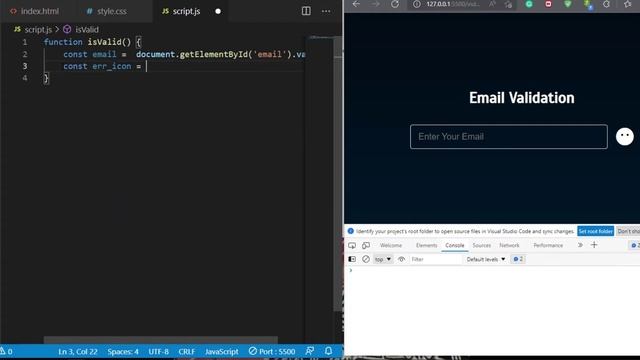 Email Validation | Create Email Validation with Smiley Indicators [ 2022 Updated ] смотреть онлайн