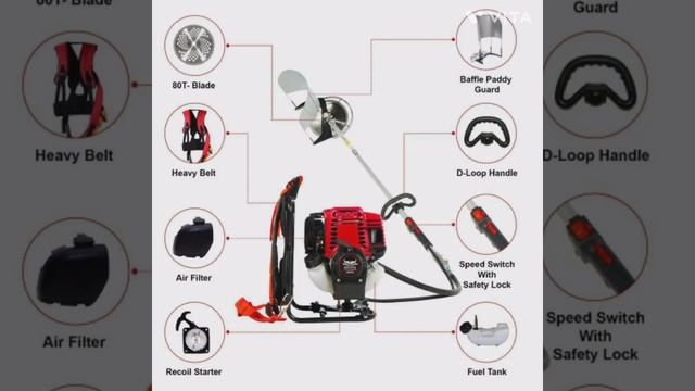 Balwaan BX-35B 1.5HP 4 Stroke Back Pack Crop Brush Cutter with Nylon Rope Trimmer смотреть онлайн