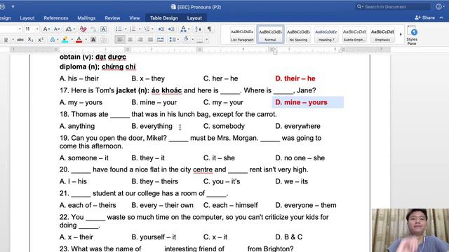 [TIẾNG ANH 12 - ÔN THI TIẾNG ANH THPT] Đại từ - Pronouns смотреть онлайн
