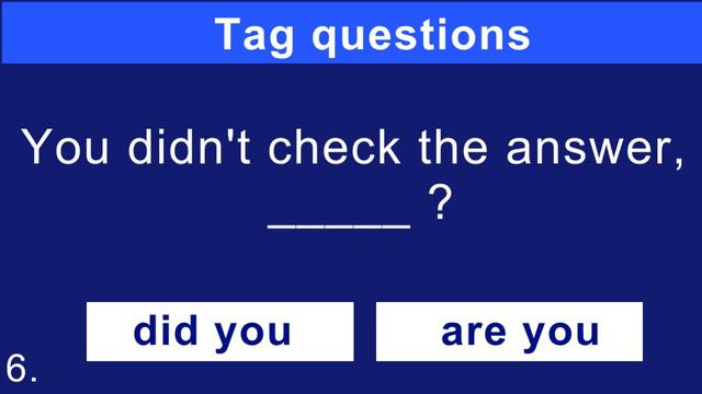 ESL Test | Tag questions | English quiz for ESL students смотреть онлайн