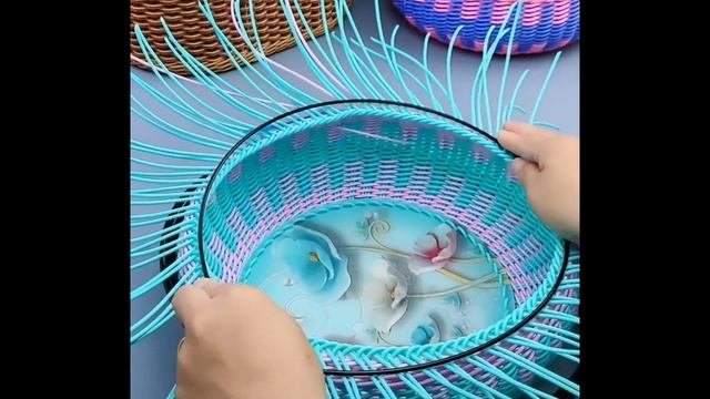 Weave Rattan Basket Tutorial 藤编圆形手提篮新手快速入门教程！#手工 #藤编 #DIY