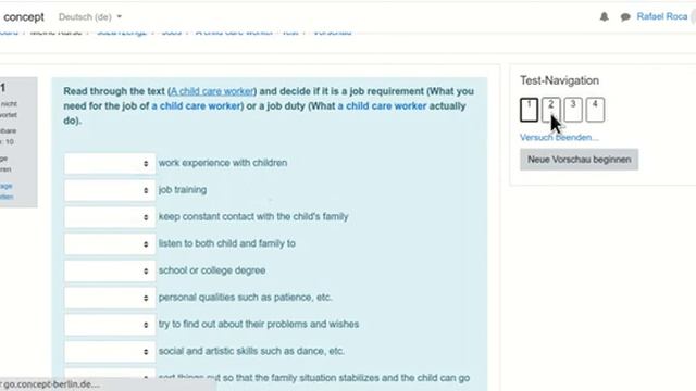 Moodle Test Anweisung. Moodle Quiz instructions. смотреть онлайн