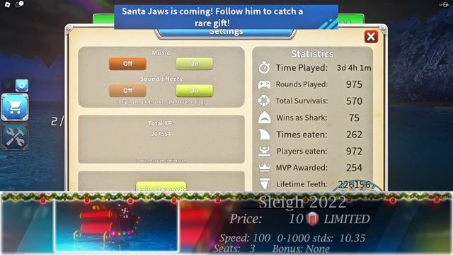 New Christmas Update Shark Bite 2 (New Boats, Gifts, Sharks and more!) (Stats) смотреть онлайн