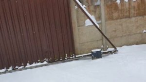 Односкатный навес зимой из швеллера своими руками