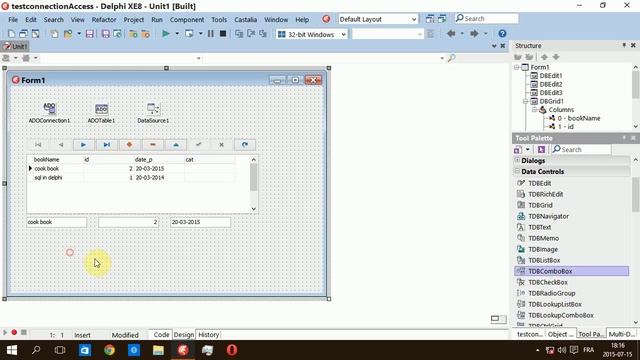 8.show list of data to input it [DBCombobox] - Delphi Database development course смотреть онлайн
