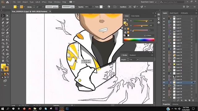 Boboiboy Supra - Timelapse (Adobe Illustrator CC) смотреть онлайн