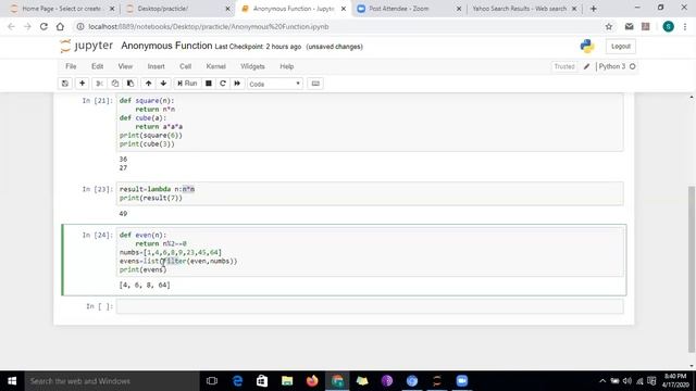 Use of Anonymous/Lambda Function with map(), filter() and reduce() смотреть онлайн