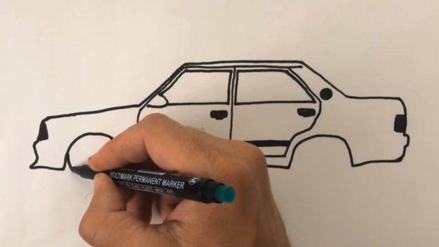 Modifiyeli Tofaş Şahin Çizimi - Kolay Araba Çizimi