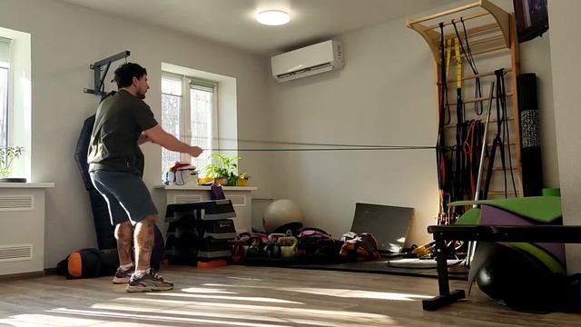 Тренировка с борцовской резиной для борцов и фитнеса. Базовые упражнения со жгутом на силу. смотреть онлайн