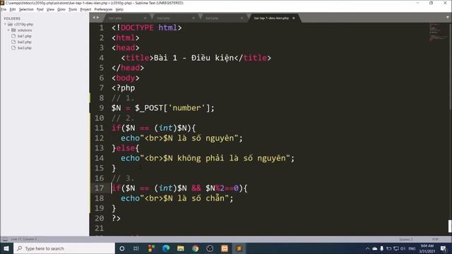 PHP-S: Bài 2. Chữa bài tập 1 phần điều kiện смотреть онлайн