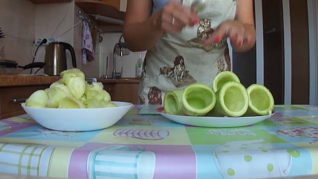 Кабачки фаршированные мясом/Ну очень вкусные!!!!/Stuffed zucchini смотреть онлайн