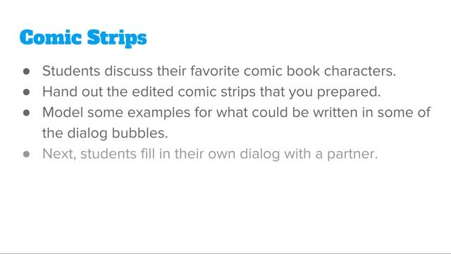 Comic Strips ESL Writing Activity смотреть онлайн