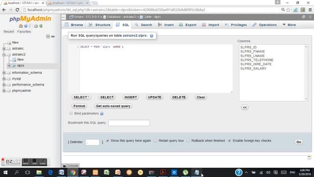 DB3 1 MySQL create table смотреть онлайн