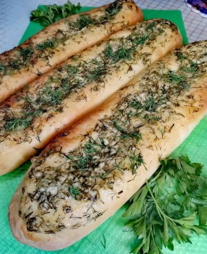 Багеты с зеленью и чесноком .ВКУСНО и НЕДОРОГО