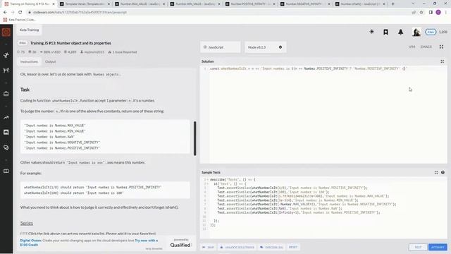 Codewars 8 kyu Training JS #13: Number Object and Its Properties JavaScript смотреть онлайн