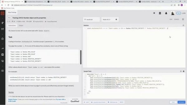 Codewars 8 kyu Training JS #13: Number Object and Its Properties JavaScript