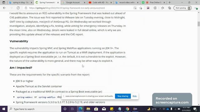 Spring Framework RCE Vulnerability смотреть онлайн