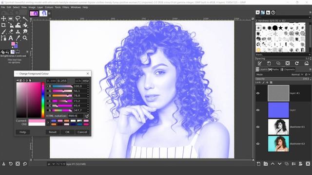 How To Create A Duotone Effect With Gimp | Gimp Tutorial смотреть онлайн